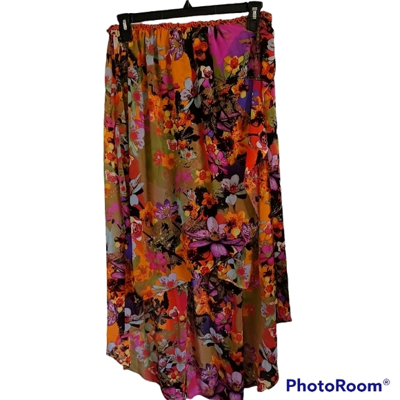 Sheer High Low Skirt - Picture 1 of 9